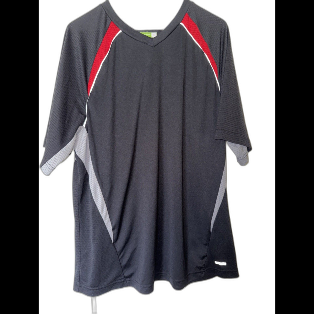 Mens‎ Tek Gear Core Performance Tee Athletic Shirt Black/Red XL